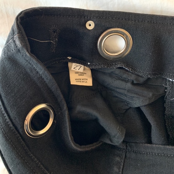 Miaou Black Straight Leg Jeans with Belt - Picture 2 of 13